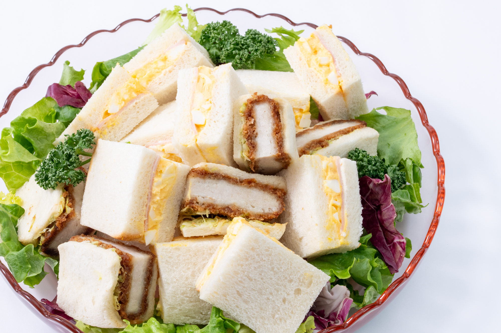 ミックスサンド(厚切りロースカツ&ハムたまご)(20切れ)